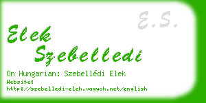 elek szebelledi business card