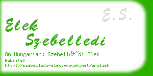 elek szebelledi business card